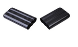 Black Carbon Fiber 3-Cigar Case - Lightweight Travel Humidor for 57 Ring Gauge Cigars