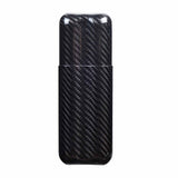 Black Carbon Fiber 2-Cigar Case – Lightweight Travel Humidor, Fits 57 Ring Gauge
