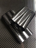 Black Carbon Fiber 3-Cigar Case - Lightweight Travel Humidor for 57 Ring Gauge Cigars