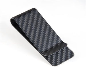 carbon fiber money clip matt black - L