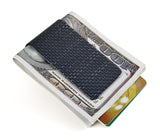 carbon fiber money clip glossy blue- L