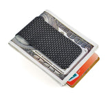 carbon fiber money clip glossy silver - L