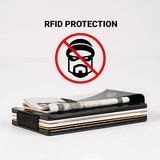 Carbon Fiber Money Clip Wallet - Aluminum Credit Card Wallet RFID - Mens Minimalist Slim Credit Card Holder - 2019 Upgraded Version
