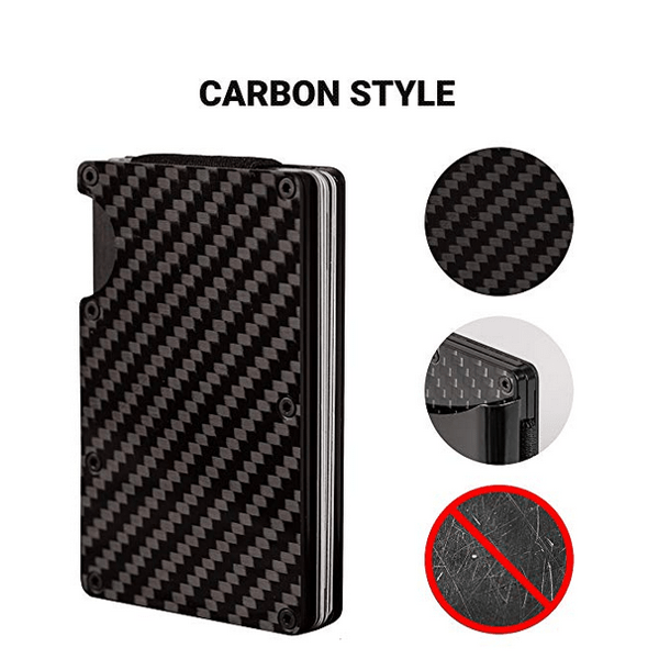 Minimalist Men Wallet RFID Bifold With Money Clip Card Holder Pop Up